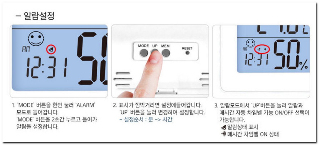 온습도계 사용법